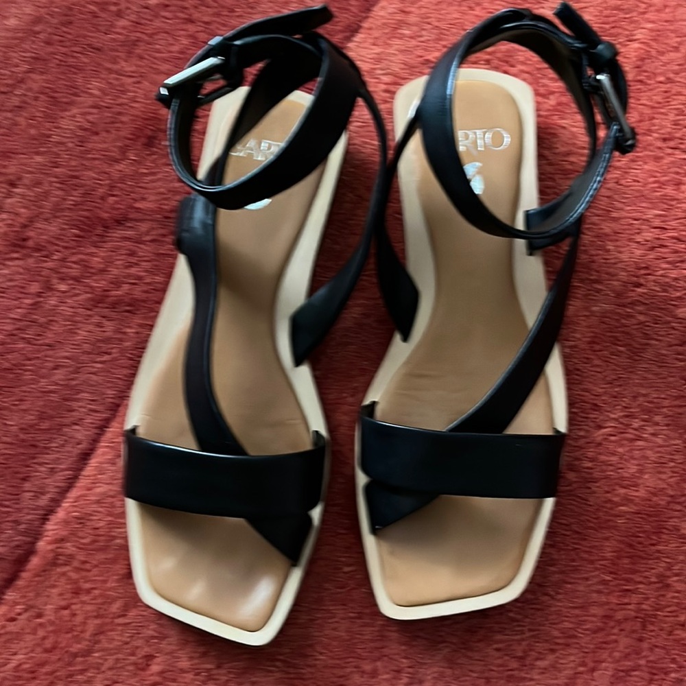 Sarto black ankle strap sandals